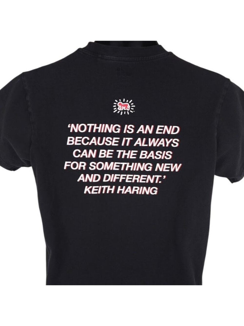 Uniqlo X Keith Haring T Shirt Mens Size XS Black Nothing Is An End
